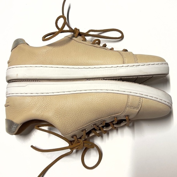 Sperry top-sider faux leather tan neutral women sz 9 gold heel accent shoes used - Picture 8 of 14